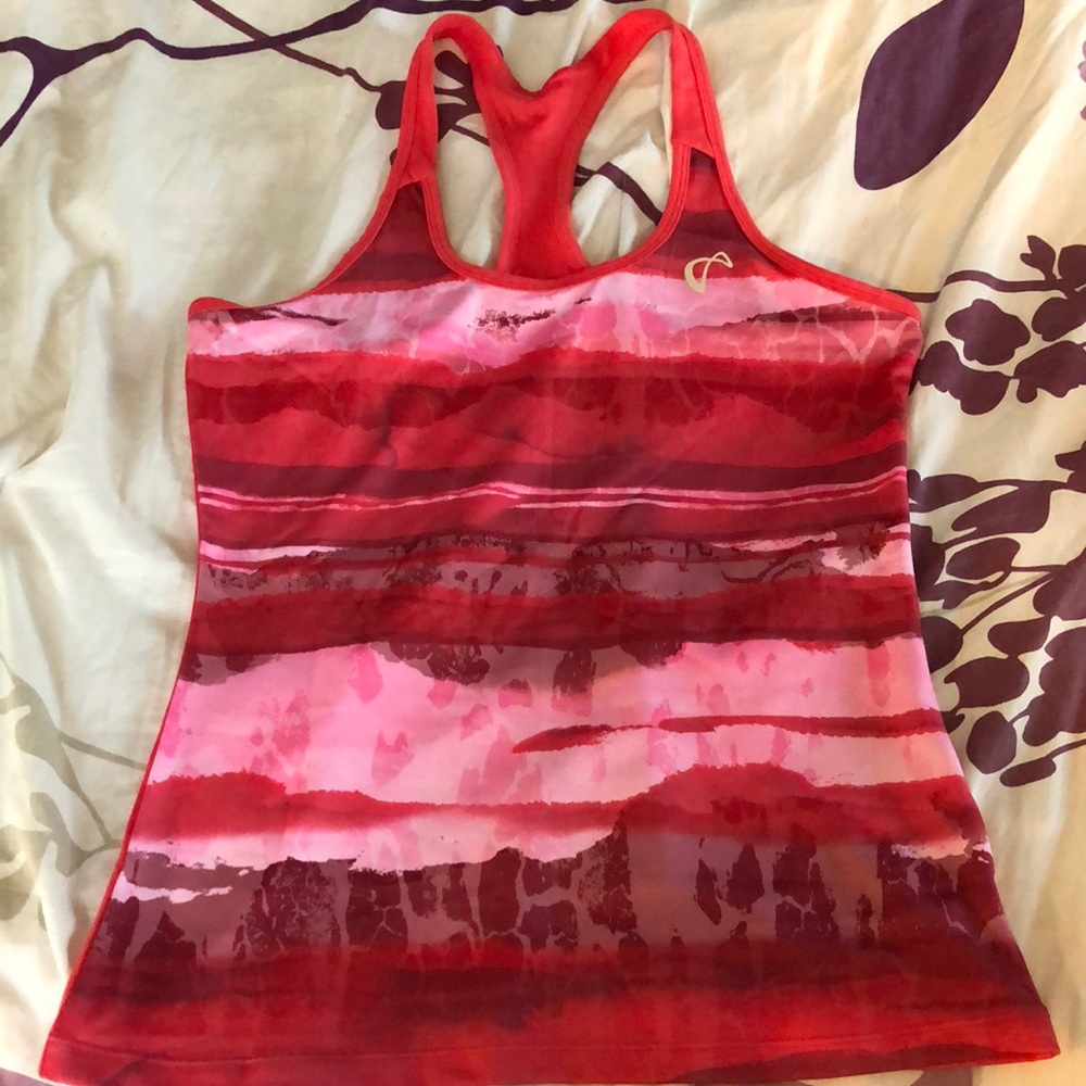 Athletic DNA pink lightning Razorback tank